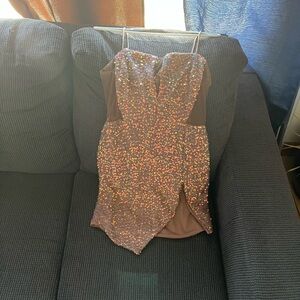 Sequin Strapless Dress